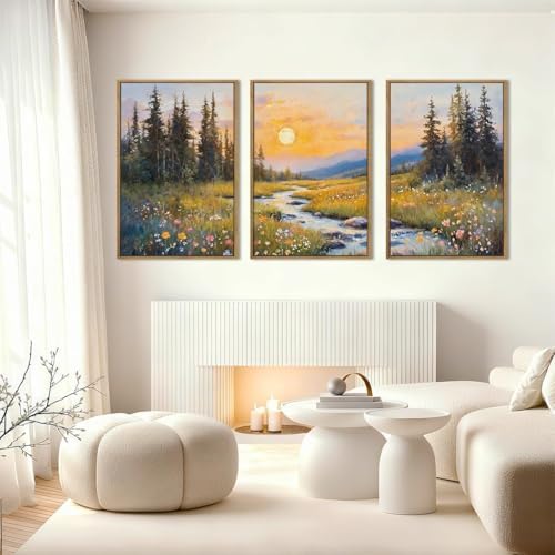IARTTOP Extra Large Mountain Landscape Wall Art Framed 24x36 Inch Abstract - Image 2