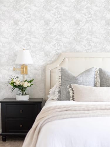 Dimoon 236"x17.3" Peel and Stick Wallpaper Floral Contact Paper Flower Modern - Image 2