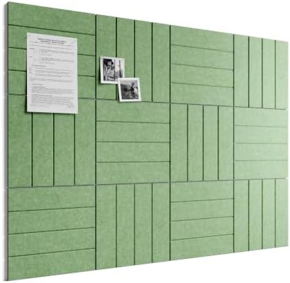 Bumusty 48" x 36" Large Cork Board Alternative, Botanical Green by BUMUSTY