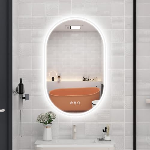 STARLEAD 32"x20" Oval LED Bathroom Mirror by STARLEAD