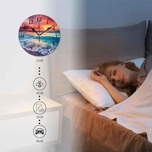 Non-Ticking Silent Wall Clocks Battery Operated Personalized Decor Clock - Image 4