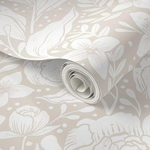 Spoonflower Neutral Victorian Peel and Stick Removable Wallpaper - Image 2