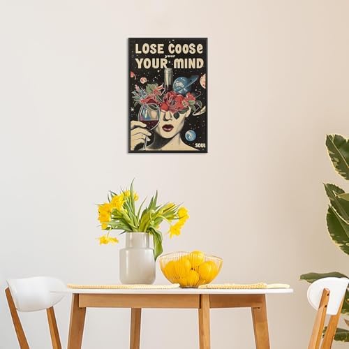 Vintage Lose Your Mind Your Coose Soul Flowers Posters Room Aesthetics Black - Image 4