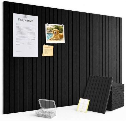 Large Black Felt Bulletin Board 12-Pack by OceanBreezy