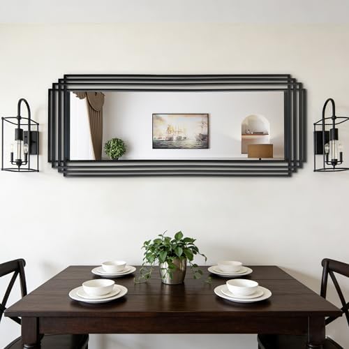 55"x22" Rectangle Decorative Wall Mirror - Image 6