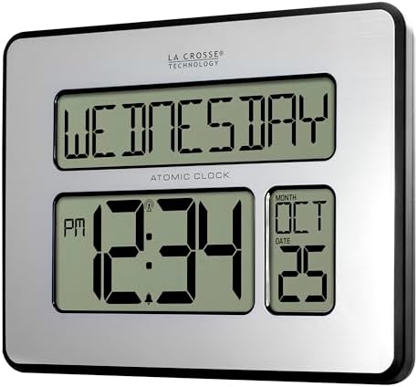 La Crosse Technology Atomic Wall/Table Clock, 7.5-in H x 9.75-inch W x 1-inch D - Image 6