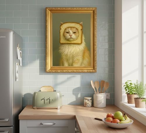 Vintage Gold Framed-Eclectic Cat - Image 2