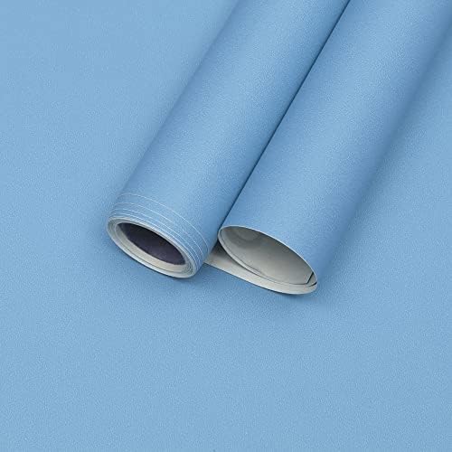 Ismoon 15.7"X118"Blue Contact Paper Matte Blue Wallpaper Peel and Stick by Ismoon