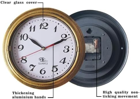 SAC SMARTEN ARTS Decor Silent Wall Clock Non-Ticking Decor Wall Clock 8 Inches - Image 2