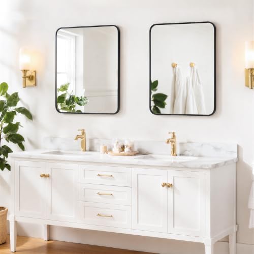 Bathroom Mirror for Wall, 28x20 Inch HD Tempered Glass Vanity Mirror - Image 3