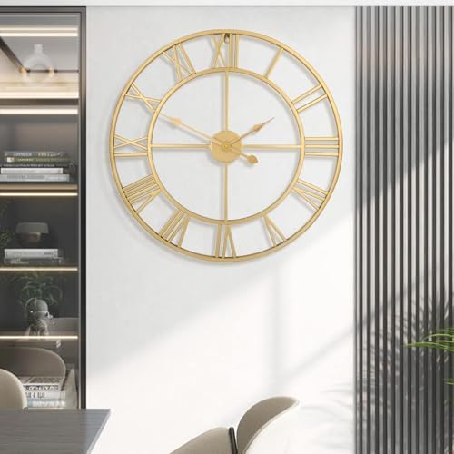 1st owned Large Wall Clock Silent Non-Ticking Roman Numerals Vintage Battery - Image 5