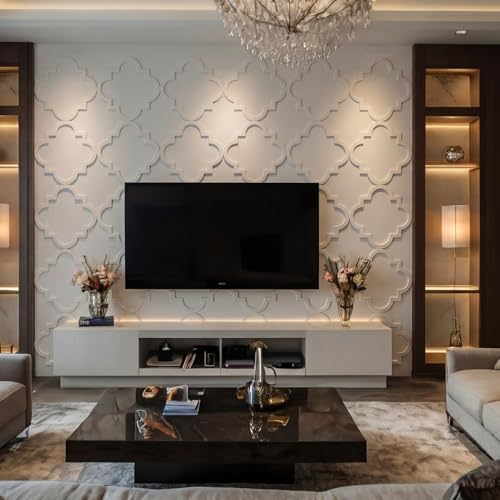 Yalikop 6 Pcs 3D 12 Inch Wall Panels Premade Wainscoting Kit, Symmetrical - Image 4