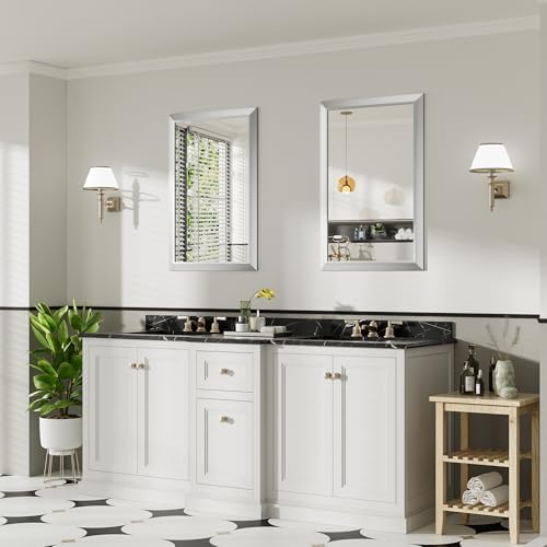 Briivue Bathroom Wall Mirror, 24x36 Inch - Image 5