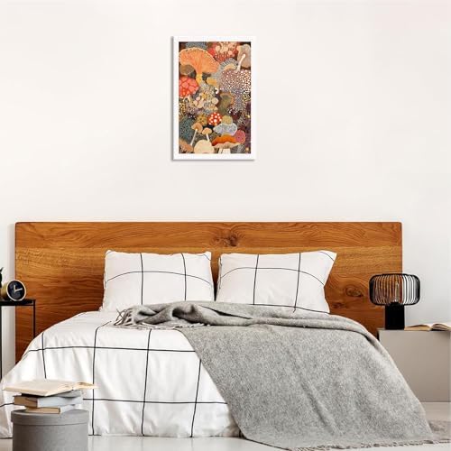Abstract Mushroom Poster Vintage Japanese Fungi Canvas Wall Art Modern - Image 6