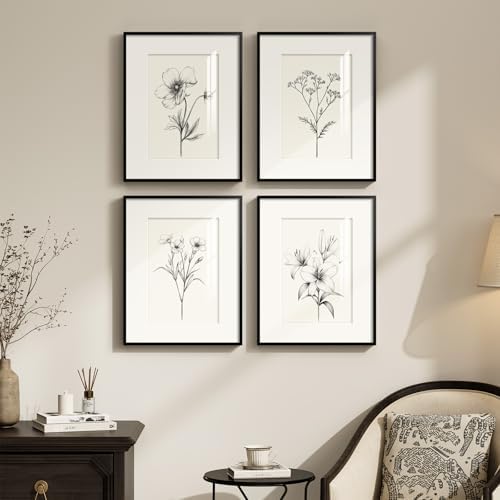Framed Black and White Botanical Wall Art by Cuspin