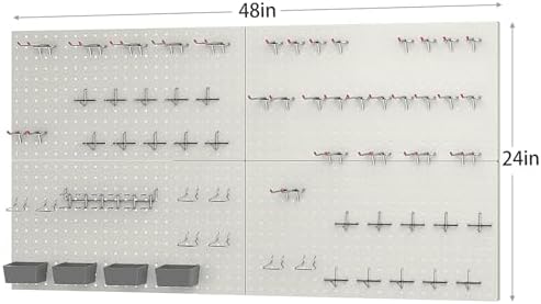 Pegboard Smith 48x24 inch Gray Metal Pegboard Kit - Image 2