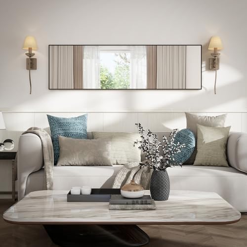 48"x 14" Over the Door Mirror Full Length, Full Body Mirror - Image 4