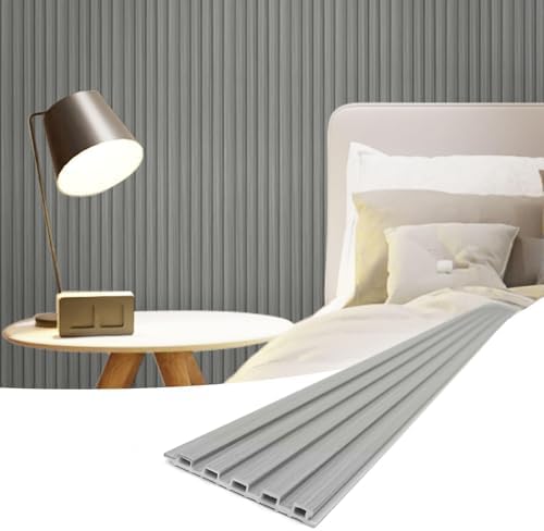 Art3d 96 x 6 Inch WPC 3D Wood Textured Slat Wall Panels by Art3d