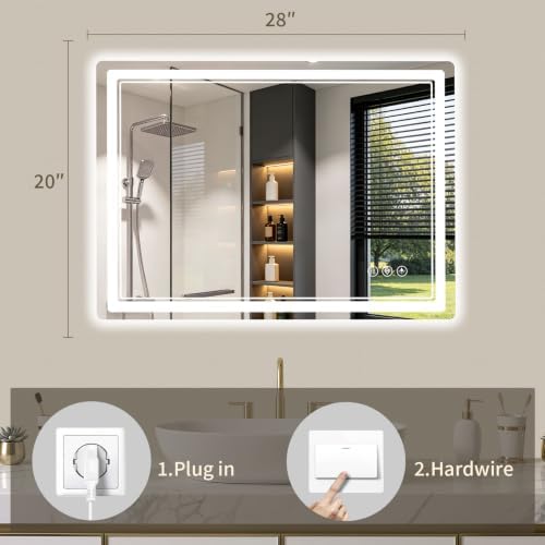 20"x28" LED Bathroom Mirror - Image 4