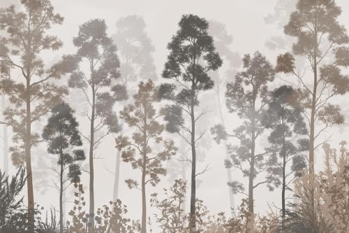 Peel and stick forest murals misty forest wallpaper - Image 4