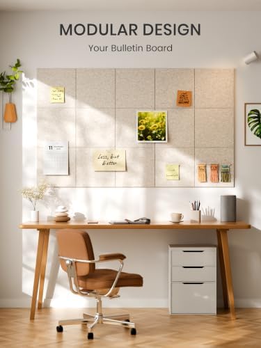 Bumusty 48"x 36" Large Felt Bulletin Board Tiles - Image 7