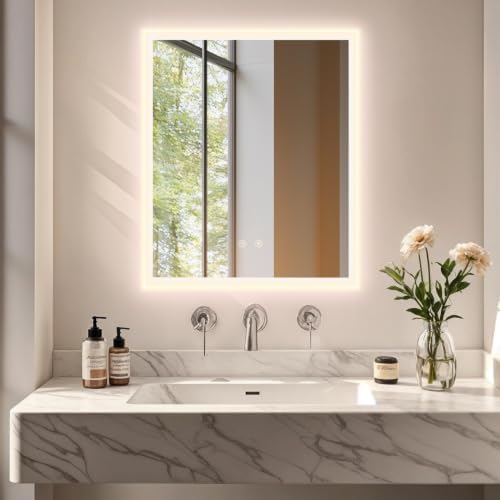 LUVODI Bathroom LED Mirror Backlit: Rectangular Vanity Mirror 20x24 inches - Image 3