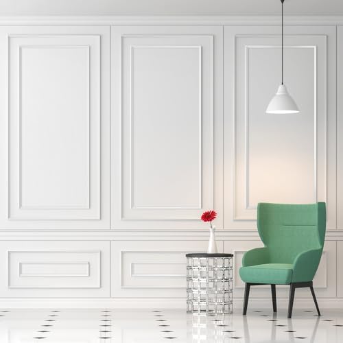 Pangda 3 Set Peel and Stick Wall Molding Kit Panel, 31x54 in by Pangda