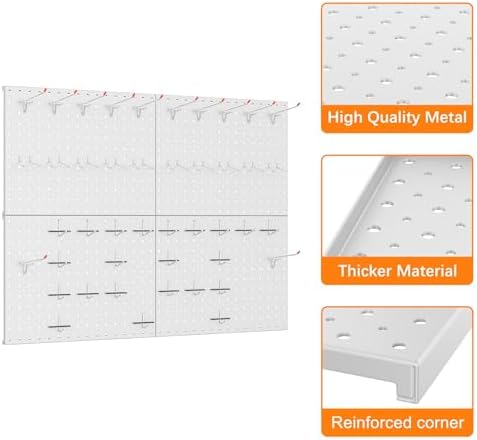 TORACK 24x32 in Metal Tool Peg Boards - Image 4