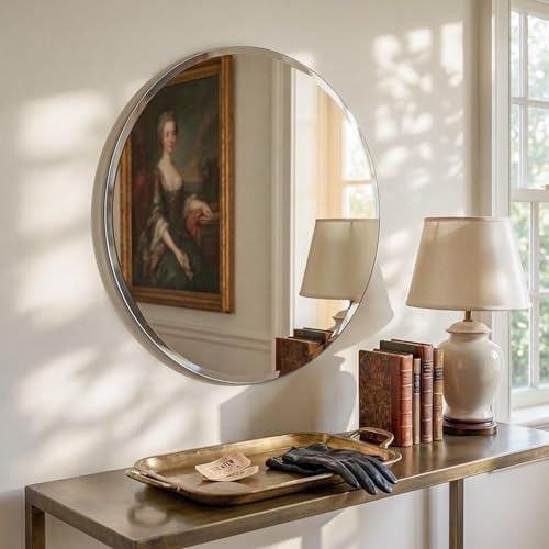 24 Inch Round Frameless Bathroom Mirror - Image 7