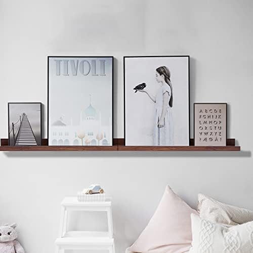 AZSKY Floating Picture Ledge 36 Inch Wall Mount Floating Shelves Long Wood - Image 4