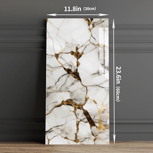 Haimin 3D Wall Panels Peel and Stick Marble Tile Look 10 Pack Waterproof - Image 2