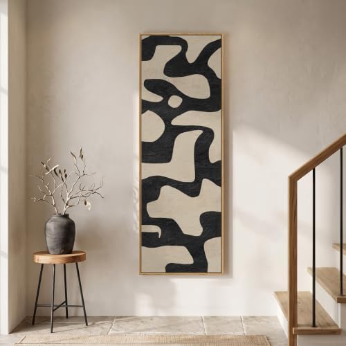 Large Framed Neutral Abstract Wall Art - Image 3