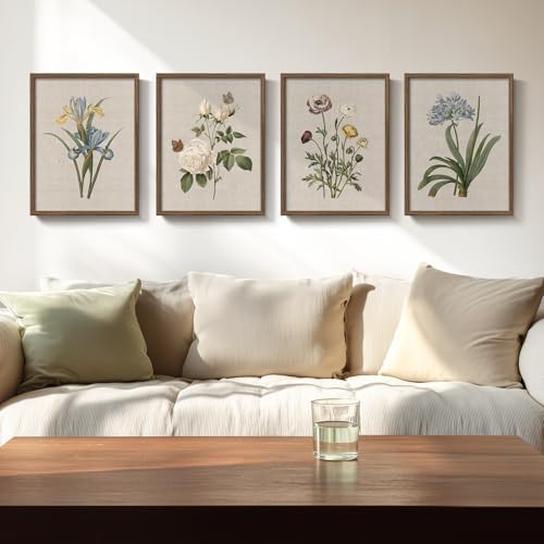 Framed Vintage Floral Botanical Wall Art by Cuspin