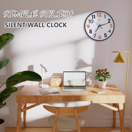 Modern Wall Clock, 10 Inch Silent Non-Ticking Battery Operated – Easy to Read - Image 5