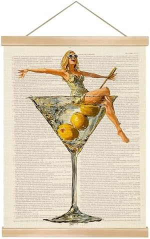 Martini Girl Wall Art, Vintage Glam Cocktail Poster, Retro Fashion Woman in by You+found+a+duck
