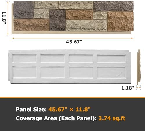 ROOMTEC 1-Pack Faux Stone Wall Covering Panels - Image 2