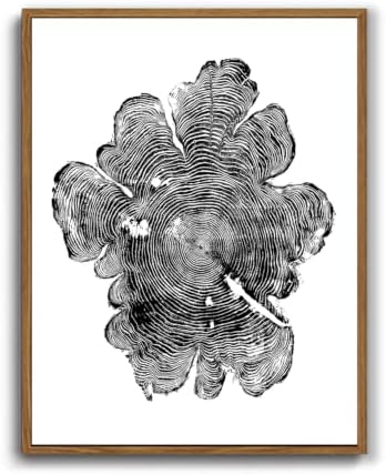 IBHJSART Oregon Western Red Cedar, woodcut print, Woodcore art, tree ring print by IBHJSARTWallArt