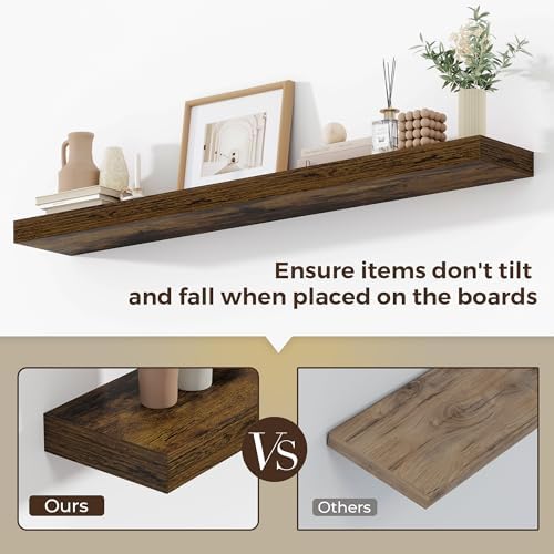 Heimlove 16 inch Brown Floating Shelves - Image 4
