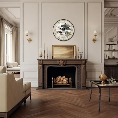 Large Farmhouse Wall Clocks Battery Operated 24 Inch - Image 4