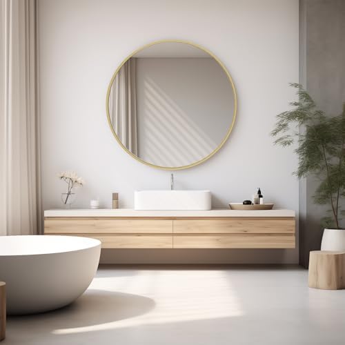 NEWBULIG 36 Inch Round Bathroom Mirror, Wall Mount Vanity Mirror - Image 4