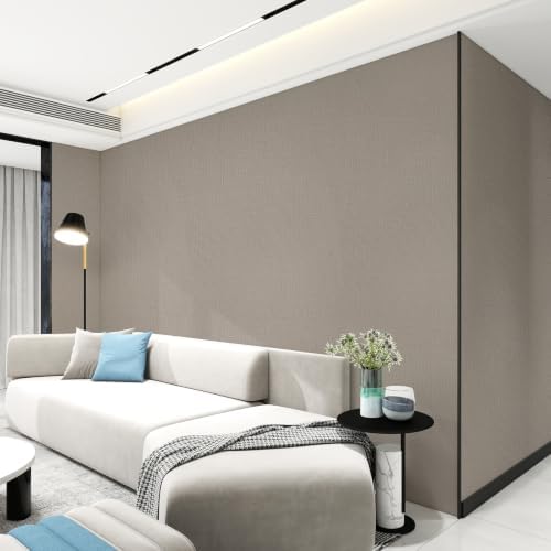 Khaki Grasscloth Peel and Stick Wallpaper 15.7"x120" - Image 7