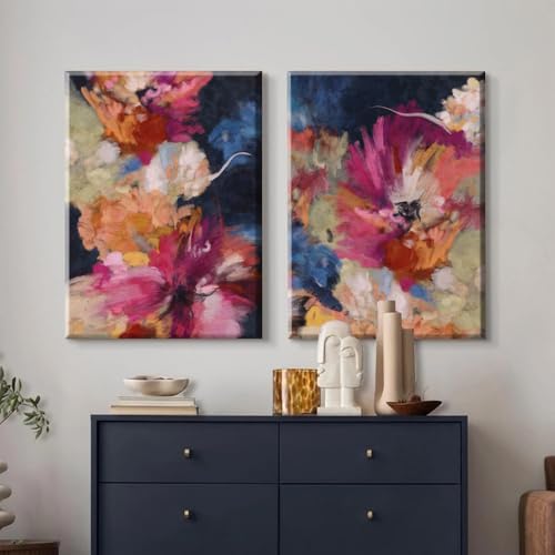 Colorful Abstract Wall Art Decor Modern Flower Canvas Wall Art Abstract Flower - Image 5