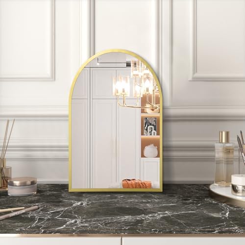 Arched Bathroom Mirror for Wall, Arch Wall Mirror Aluminum Alloy Frame Mirror - Image 3