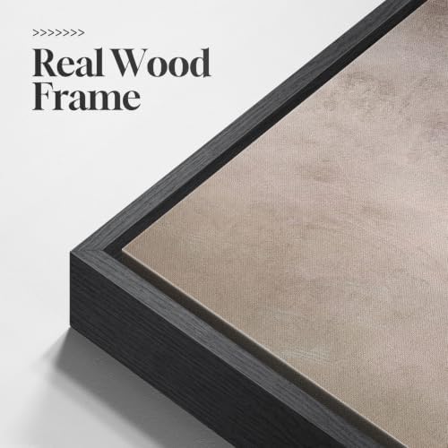 Large Framed Brown Abstract Landscape Wall Art - Image 5