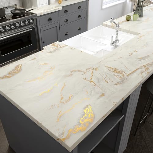 VEELIKE Luxurious Matte Marble Countertop Contact Paper Waterproof Counter Top - Image 3