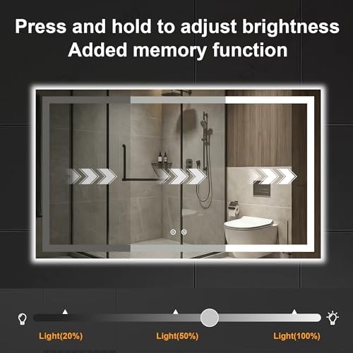 30x50 LED Bathroom Mirror with Lights, Lighted Vanity Mirror - Image 3