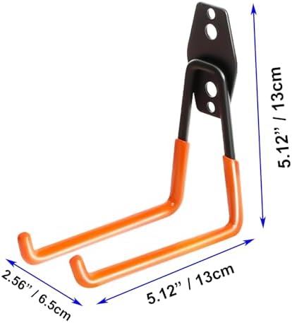 2 Pack Heavy Duty Wall Hook for Hanging, Garage Tool Organizer Wall Mount - Image 3