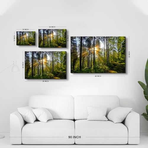 Sunrise Forest Canvas Wall Art for Living Room Nature Landscape Pictures Wall - Image 5