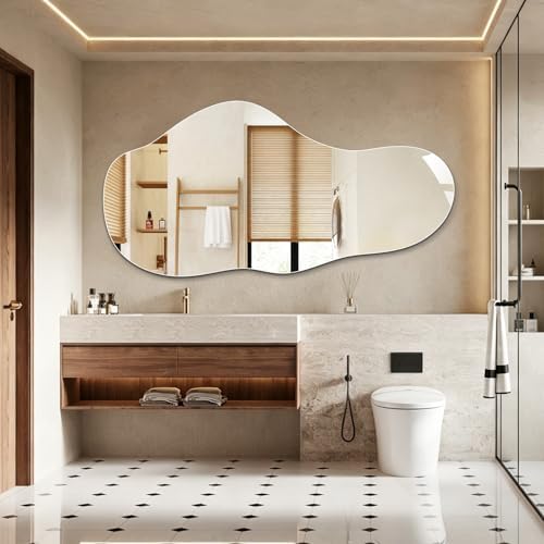 Niccy Irregular Full Length Mirror, Cloud Wall-Mounted Mirror - Image 5