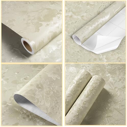 30"×118" Silk Embossed Wallpaper Peel and Stick Floral Wall Paper Stick and Peel - Image 7